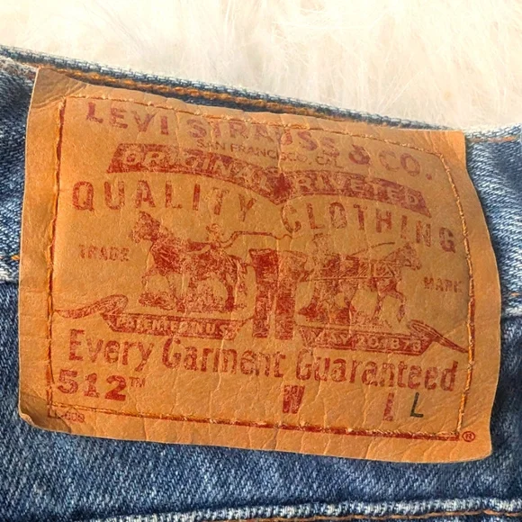Rare Vintage Levis 512 Medium Wash High Waisted Jeans Waist 33" - Picture 6 of 14